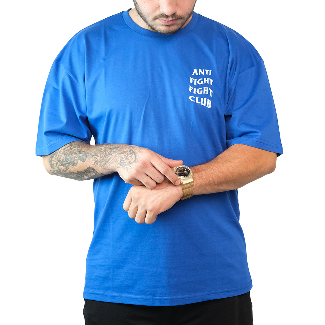 Anti Fight Club Sax Blue Oversize T-shirt