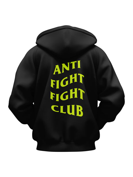 AntiFight Neon Hoodie Sweatshirt Black & Green