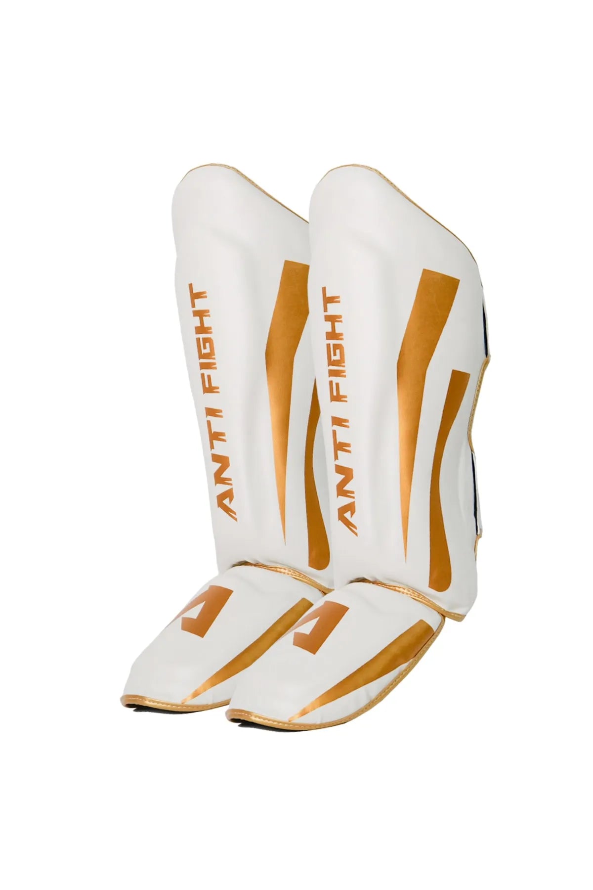 Pro White-Gold Shin Guard