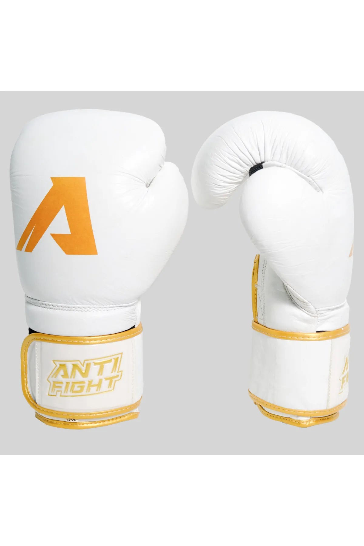 Golden White Rabbit Leather Boxing Glove