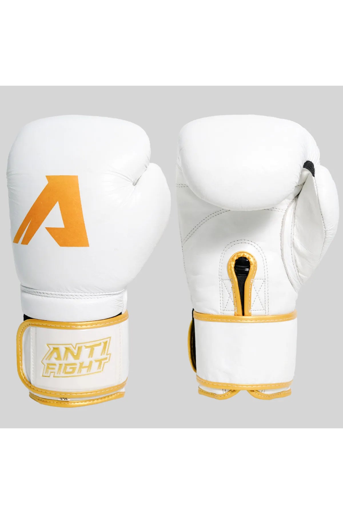 Golden White Rabbit Leather Boxing Glove