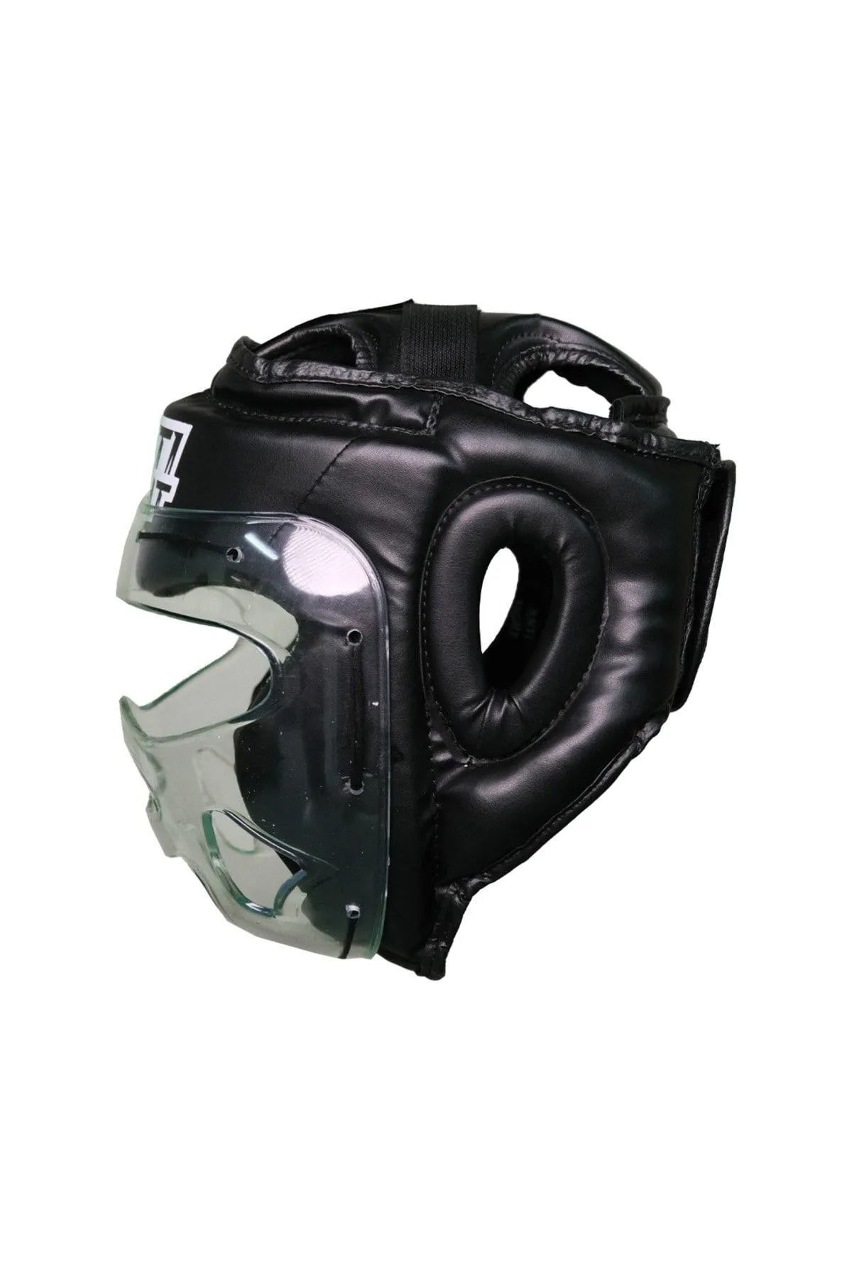 Boxing Helmet with Face Protection Black